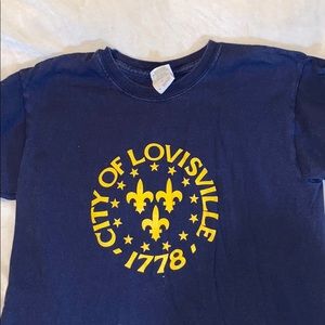 Louisville navy short sleeve t shirt